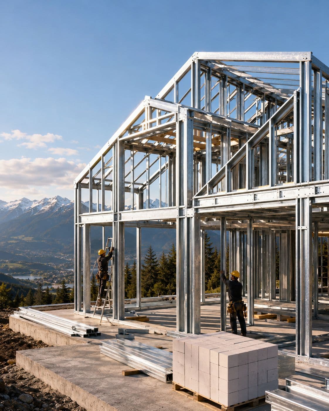 Light-gauge steel frame structure