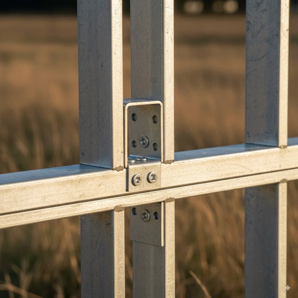 Galvanized light-gauge steel framing connection detail