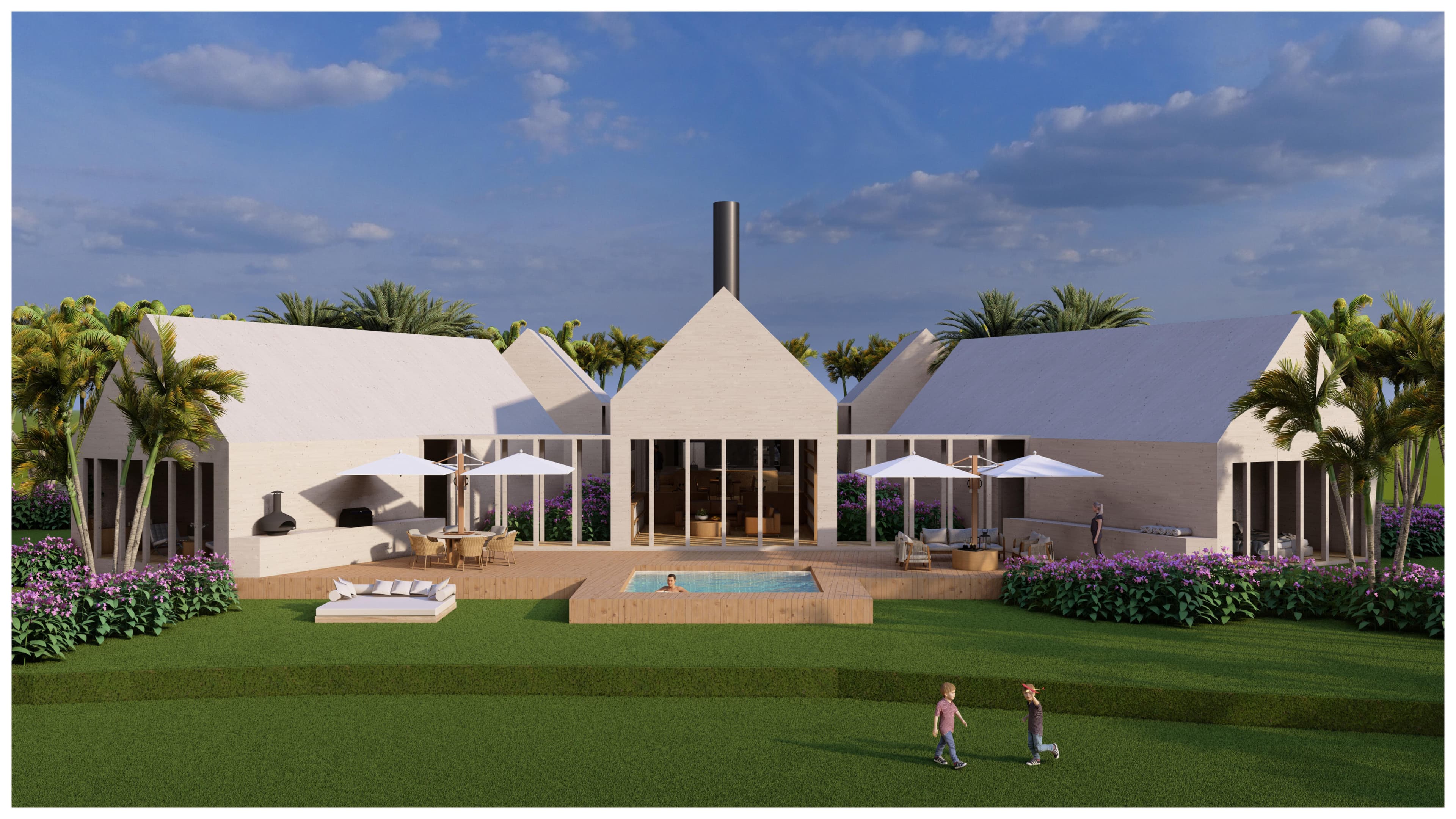 Barbados House 2026 — rear terrace and pool garden